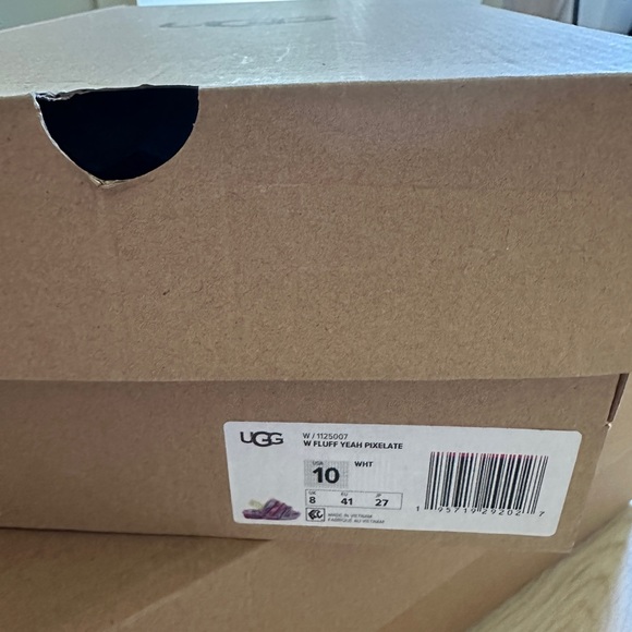 UGG Fluff Yeah Slides in multi-color neon SIZE 10 - Picture 4 of 5